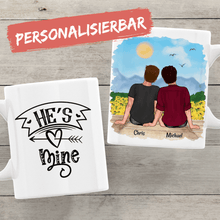 Laden Sie das Bild in den Galerie-Viewer, Personalisierte Tasse Paar Mann und Mann