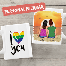 Laden Sie das Bild in den Galerie-Viewer, Personalisierte Tasse Paar Frau und Frau