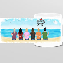 Laden Sie das Bild in den Galerie-Viewer, Personalisierte Tasse Panorama 6 bis 10 Freundinnen