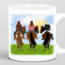 Laden Sie das Bild in den Galerie-Viewer, Pferdetasse Reiterinnen