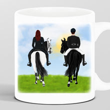 Laden Sie das Bild in den Galerie-Viewer, Pferdetasse Reiter Frau und Mann