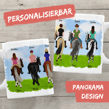Laden Sie das Bild in den Galerie-Viewer, Personalisierte Tasse Reiterinnen Panorama