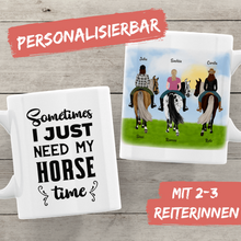 Laden Sie das Bild in den Galerie-Viewer, Pferdetasse Reiterinnen