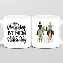 Laden Sie das Bild in den Galerie-Viewer, Personalisierte Tasse Reiterinnen Duo