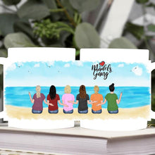 Laden Sie das Bild in den Galerie-Viewer, Personalisierte Tasse Panorama 6 bis 10 Freundinnen