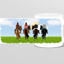 Laden Sie das Bild in den Galerie-Viewer, Personalisierte Tasse Reiterinnen Panorama