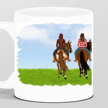 Laden Sie das Bild in den Galerie-Viewer, Personalisierte Tasse Reiterinnen Panorama
