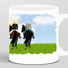 Laden Sie das Bild in den Galerie-Viewer, Personalisierte Tasse Reiterinnen Panorama