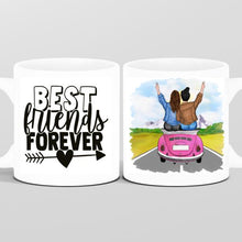 Laden Sie das Bild in den Galerie-Viewer, Personalisierte Freundinnen Tasse - Cabrio