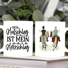 Laden Sie das Bild in den Galerie-Viewer, Personalisierte Tasse Reiterinnen Duo