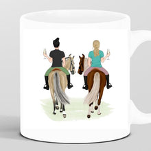 Laden Sie das Bild in den Galerie-Viewer, Personalisierte Tasse Reiterinnen Duo