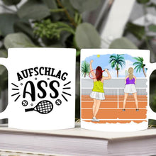 Laden Sie das Bild in den Galerie-Viewer, Personalisierte Tasse Tennis Aufschlag