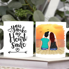 Laden Sie das Bild in den Galerie-Viewer, Personalisierte Tasse Paar Frau und Frau