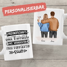 Laden Sie das Bild in den Galerie-Viewer, Beste Freunde Mann und Frau - Personalisierte Tasse