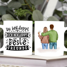 Laden Sie das Bild in den Galerie-Viewer, Beste Freunde Mann und Frau - Personalisierte Tasse