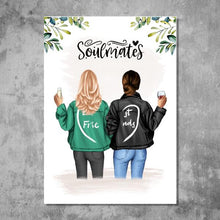 Laden Sie das Bild in den Galerie-Viewer, Beste Freundinnen - Personalisiertes FineArt Poster
