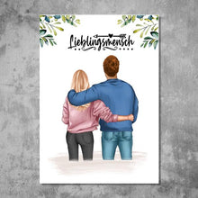 Laden Sie das Bild in den Galerie-Viewer, Paar Mann & Frau - Personalisiertes FineArt Poster
