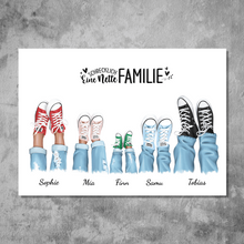 Laden Sie das Bild in den Galerie-Viewer, Sneaker Familie & Freunde - Personalisiertes FineArt Poster