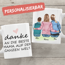 Laden Sie das Bild in den Galerie-Viewer, Mutter mit Sohn und Tochter - Personalisierte Tasse