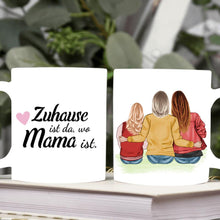 Laden Sie das Bild in den Galerie-Viewer, Mutter mit zwei Töchtern - Personalisierte Tasse