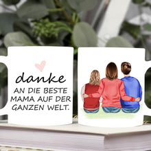 Laden Sie das Bild in den Galerie-Viewer, Mutter mit Sohn und Tochter - Personalisierte Tasse