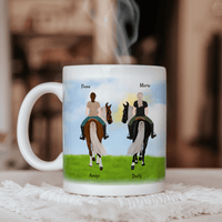 personalisierte Tasse Reiterinnen von Cuptales