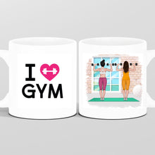 Laden Sie das Bild in den Galerie-Viewer, Personalisierbare Fitness Tasse Gym - 2 Freundinnen
