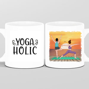 Personalisierbare Yoga Freundinnen Tasse