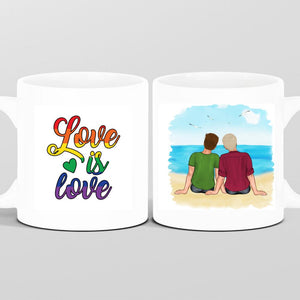 Personalisierte Tasse Paar Mann und Mann