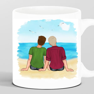 Personalisierte Tasse Paar Mann und Mann