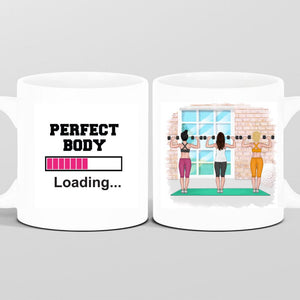 Personalisierbare Fitness Tasse Gym - 3 Freundinnen