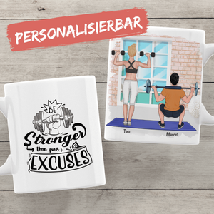 Personalisierte Tasse Fitnessfreunde