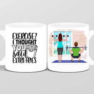 Personalisierte Tasse Fitnessfreunde