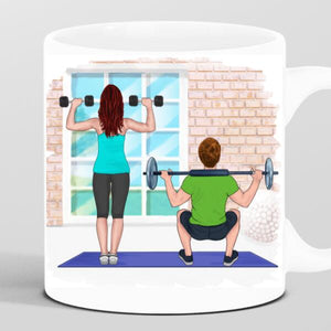 Personalisierte Tasse Fitnessfreunde