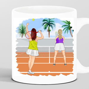 Personalisierte Tasse Tennis Aufschlag