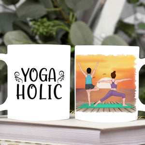 Personalisierbare Yoga Freundinnen Tasse