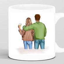 Laden Sie das Bild in den Galerie-Viewer, Beste Freunde Mann und Frau - Personalisierte Tasse
