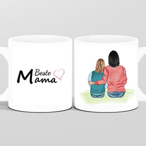 Mutter mit Tochter - Personalisierte Tasse