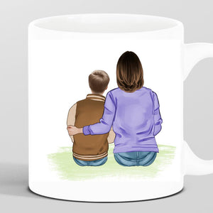 Mutter mit Sohn - Personalisierte Tasse