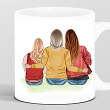 Laden Sie das Bild in den Galerie-Viewer, Mutter mit zwei Töchtern - Personalisierte Tasse
