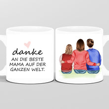 Laden Sie das Bild in den Galerie-Viewer, Mutter mit Sohn und Tochter - Personalisierte Tasse
